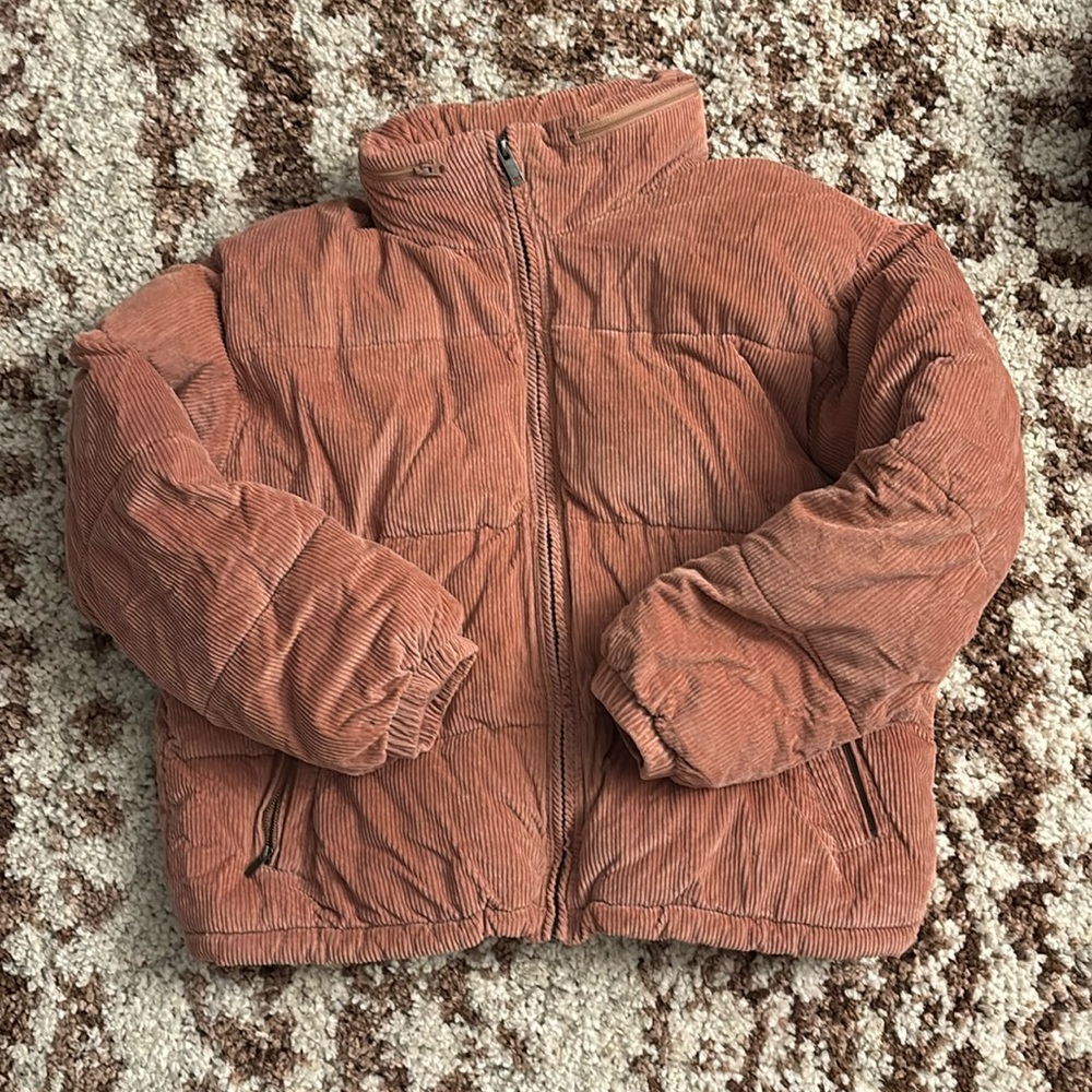 Dusty Pink Codorouy Bomber Jacket w/ Hidden Hoodie